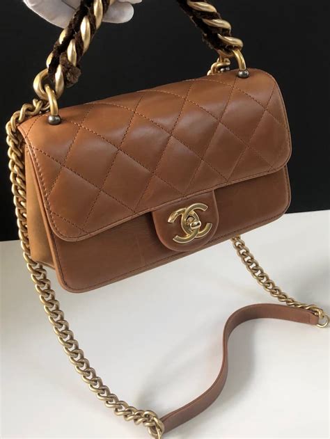 chanel 2 tone bag|Chanel lambskin bag.